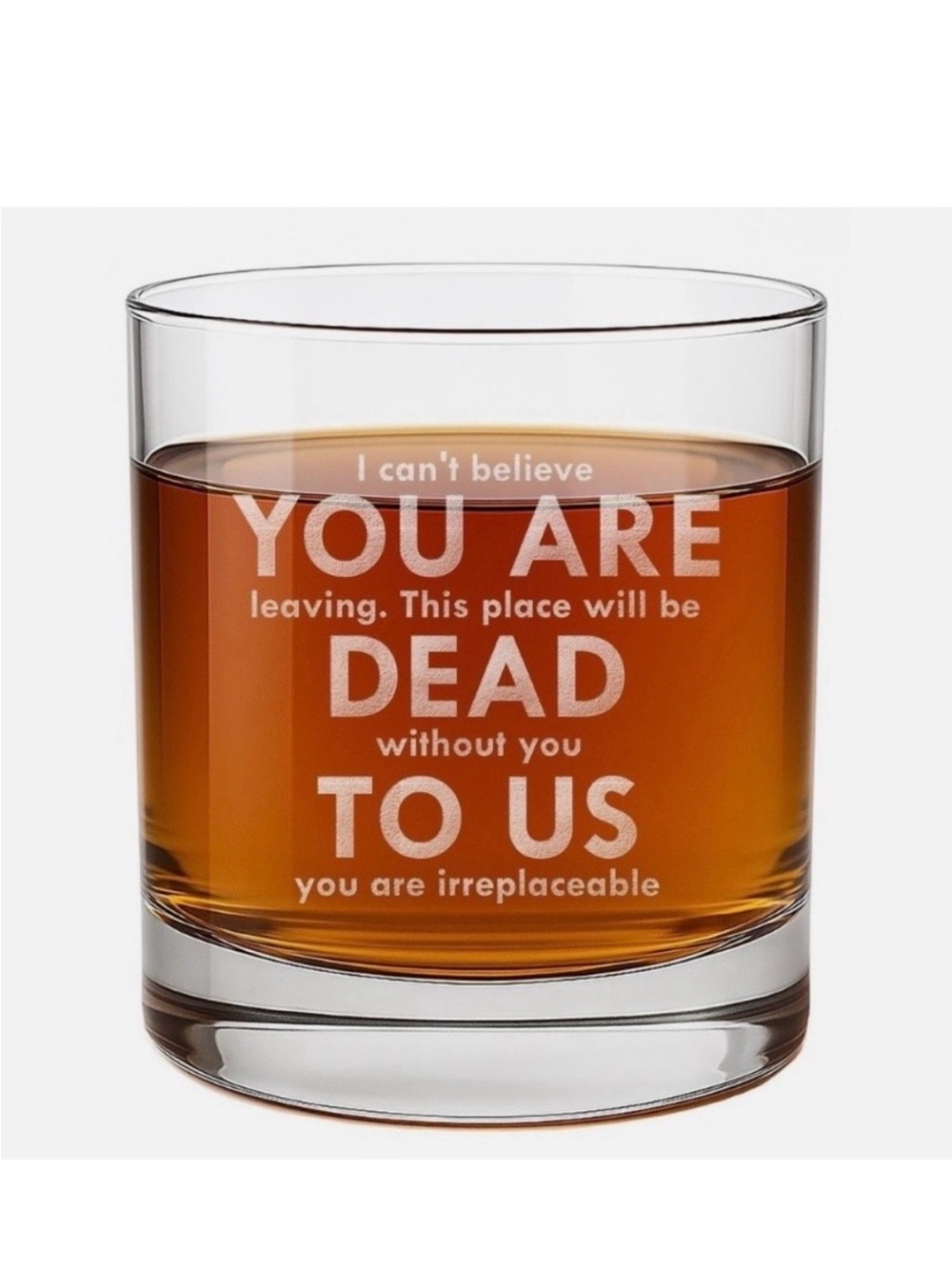 Retirement Gift Rocks Glass You Are Dead To Us